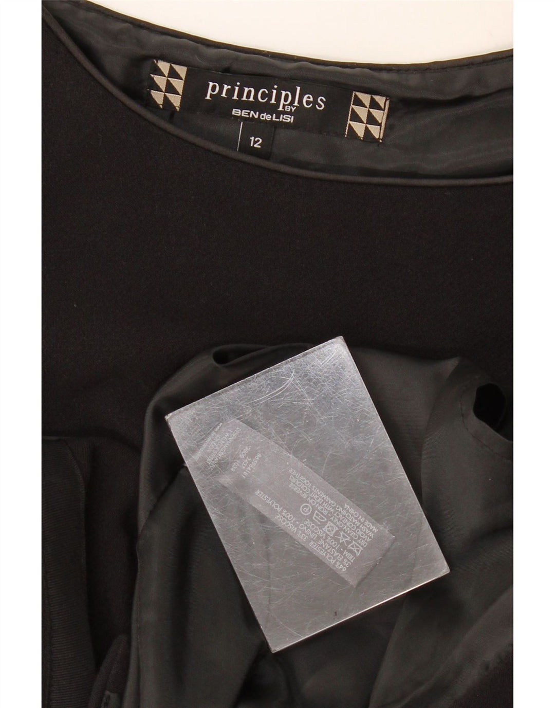 Principles by Ben de Lisi Damen Ärmelloses Etuikleid UK 12 Medium Schwarz
