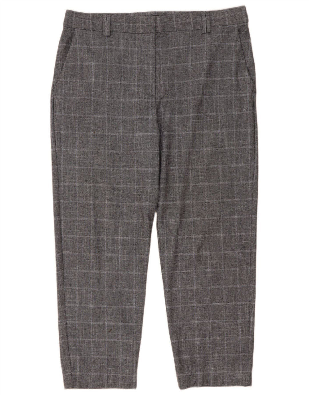 Marks & Spencer Herren-Hose, kurz geschnitten, UK 44, Größe L, W34, L26, Grau mit Hahnentrittmuster