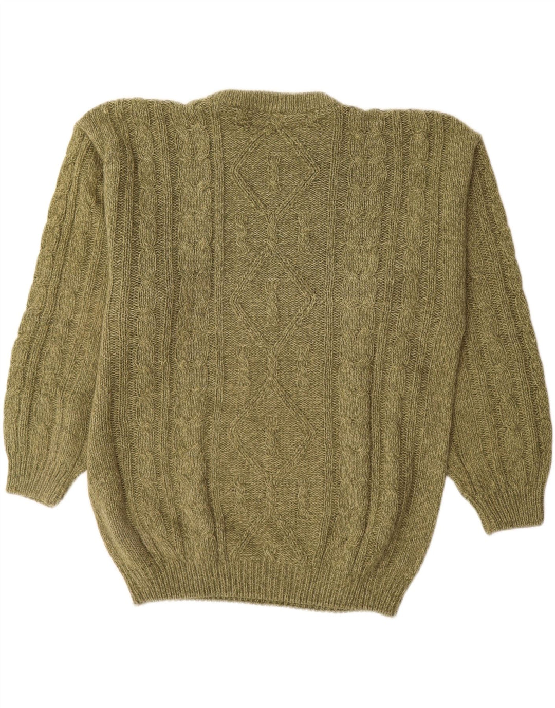 Canda Herren-Pullover mit Rundhalsausschnitt, groß, grünes Acryl