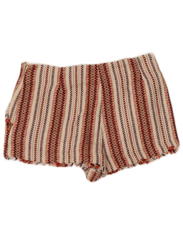 Zara Damen Trafaluc Chino Shorts XS W26 Mehrfarbig gestreift