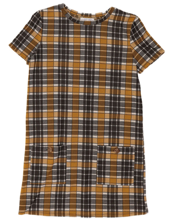 Zara Damen Trafaluc Etuikleid UK 10 Small Yellow Check