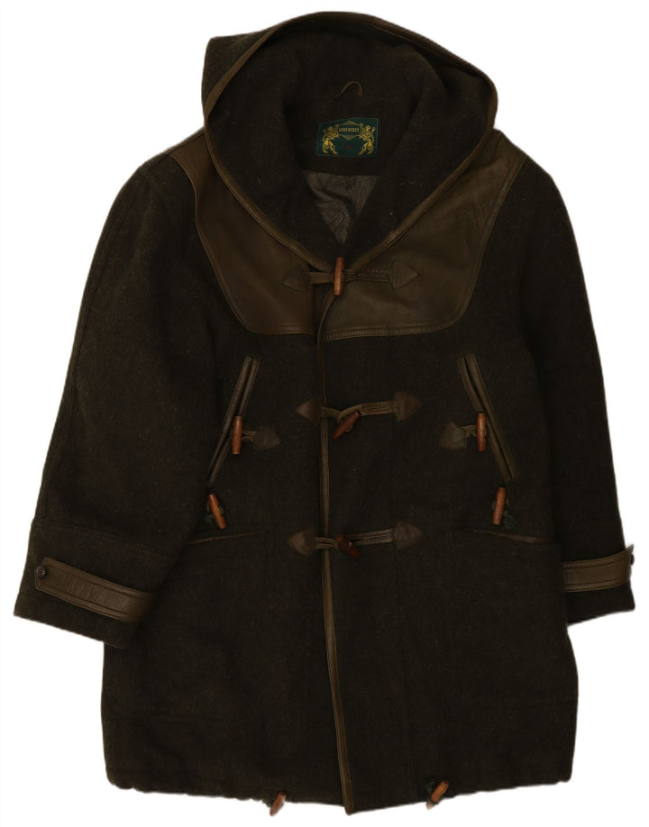 Lodenfrey Herren-Dufflecoat mit Kapuze, EU 50, große grüne Wolle