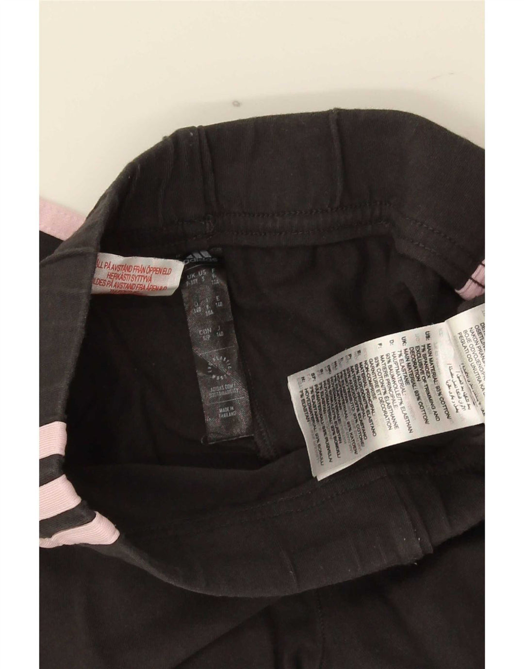 Adidas Mädchen-Leggings, 9–10 Jahre, graue Baumwolle