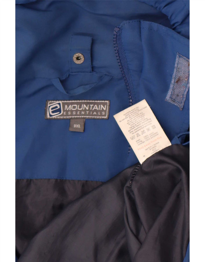 Mountain Essentials Herren-Regenjacke mit Kapuze, UK 46 3XL, blaues Nylon