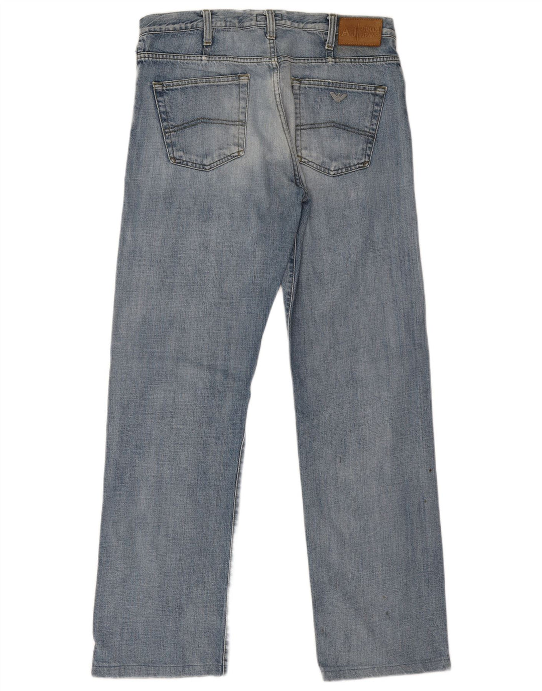 Armani Herren Straight Jeans W34 L31 Blaue Baumwolle