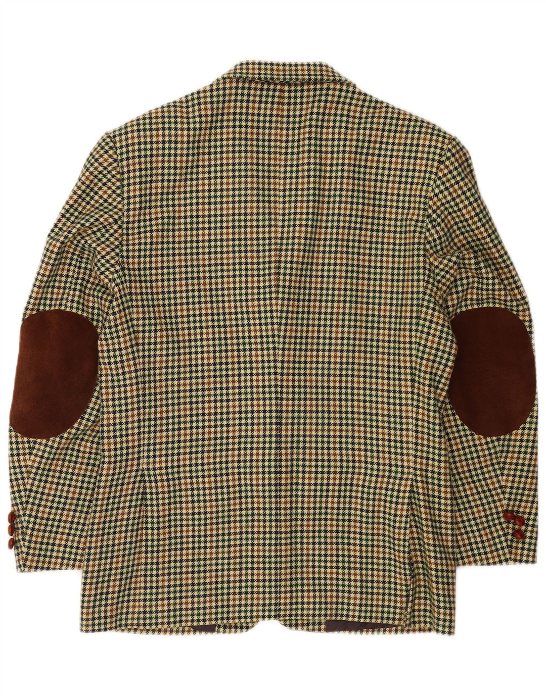 Wampum Herren-Blazer mit 3 Knöpfen, Größe M, mehrfarbig, Hahnentrittmuster, UK 38