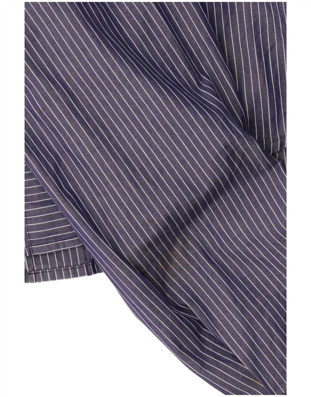 Armani Jeans Herren-Grafikhemd, mittelmarineblaue Nadelstreifen-Baumwolle
