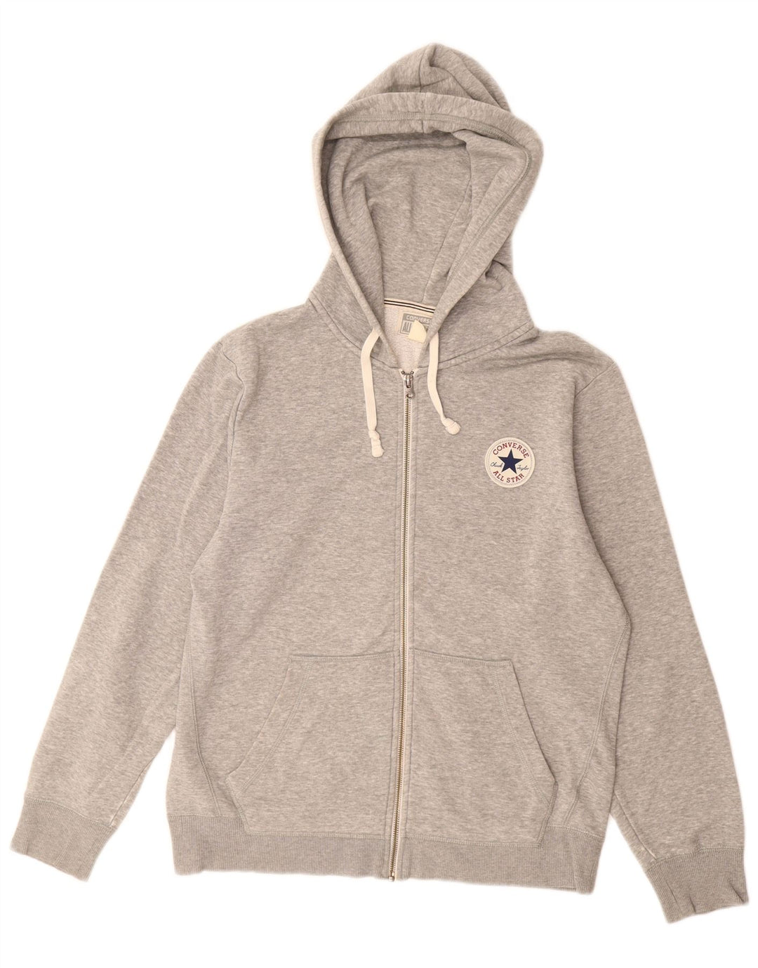 CONVERSE Herren All Star Zip Hoodie Pullover Kleine graue Baumwolle