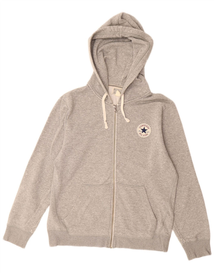CONVERSE Herren All Star Zip Hoodie Pullover Kleine graue Baumwolle