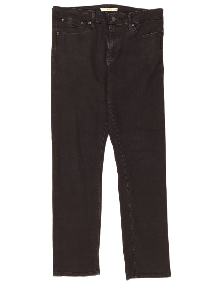 Levi's Damen 712 Slim Jeans W30 L30 schwarze Baumwolle