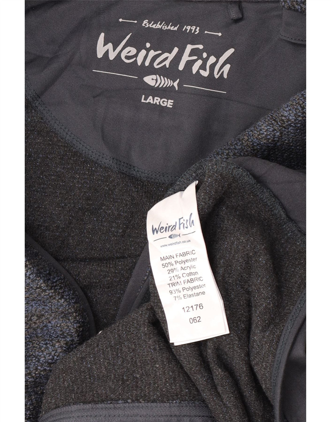 Weird Fish Herren-Trainingsanzug-Topjacke, großes, blaues Farbblock-Polyester