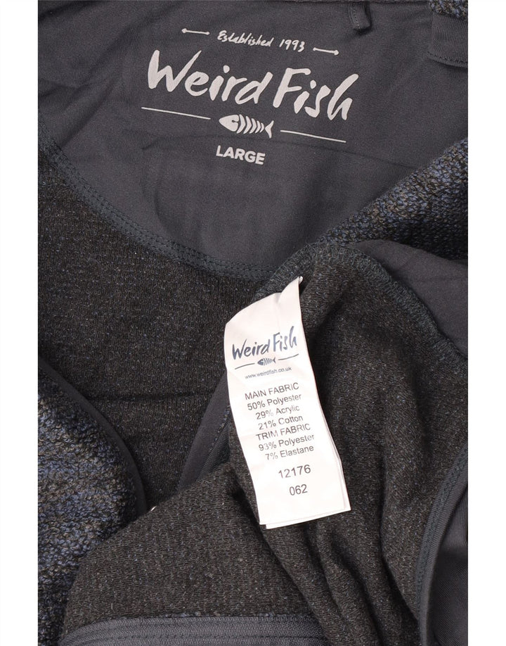 Weird Fish Herren-Trainingsanzug-Topjacke, großes, blaues Farbblock-Polyester