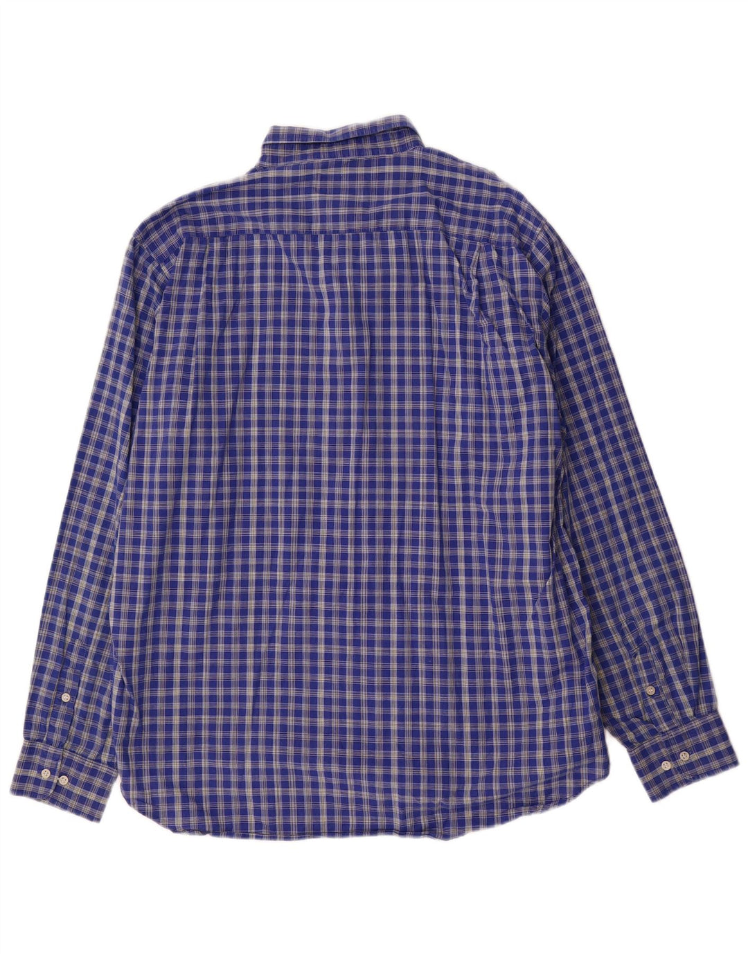 Ascot Sports Herrenhemd 2XL, blau kariert, Baumwolle