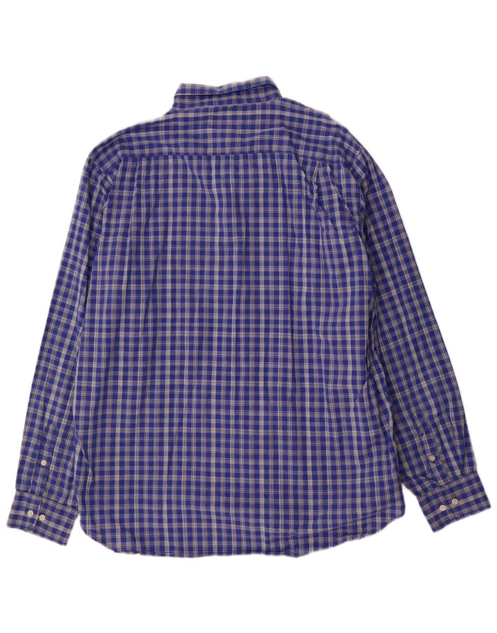 Ascot Sports Herrenhemd 2XL, blau kariert, Baumwolle