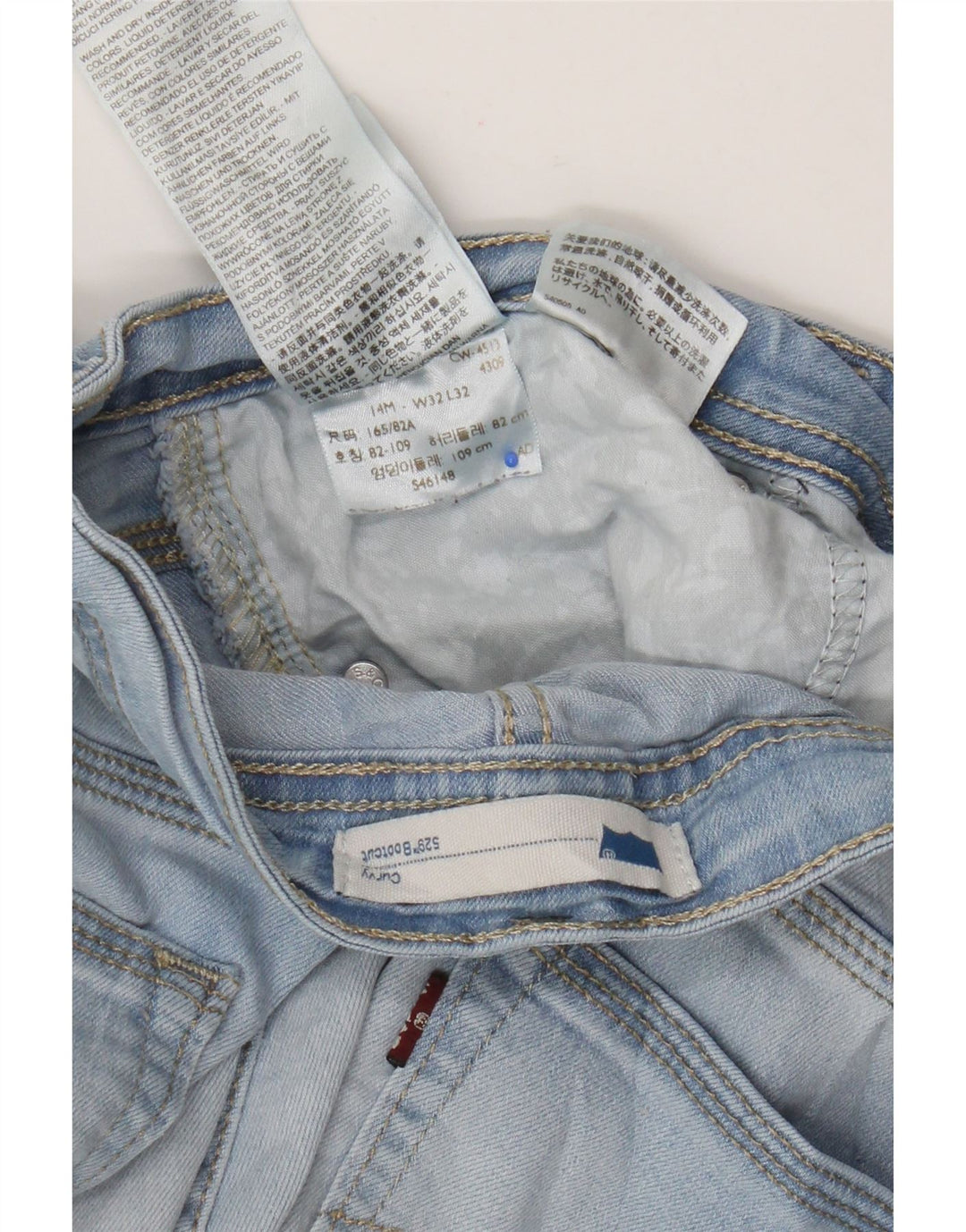 Levi's Damen 529 Curvy Bootcut Jeans W32 L32 Blaue Baumwolle