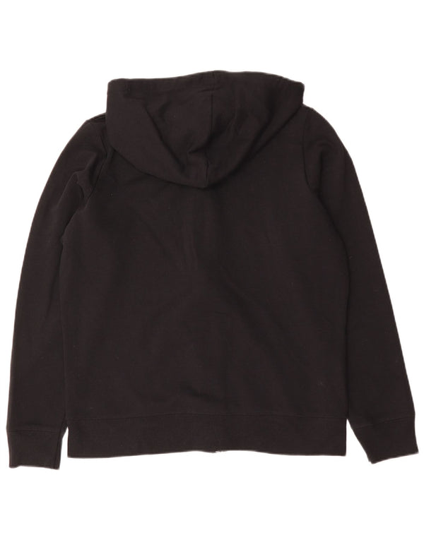 Marks & Spencer Damen-Kapuzenpullover mit Reißverschluss, UK 16, Größe L, Schwarz, Baumwolle