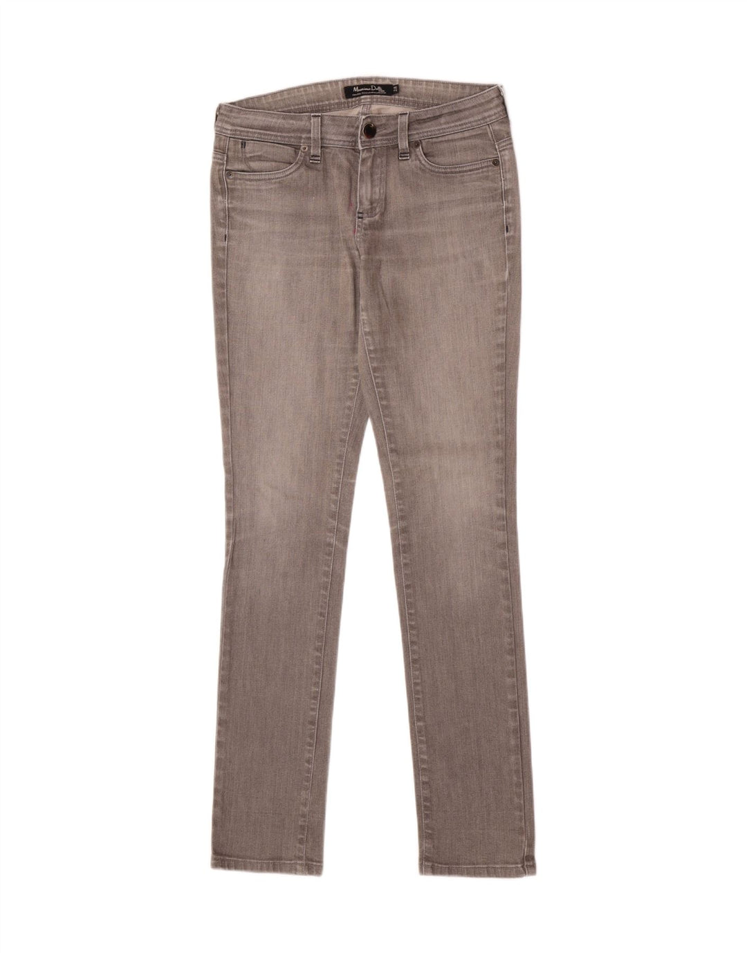 Massimo Dutti Damen Skinny Jeans W28 L33 Graue Baumwolle