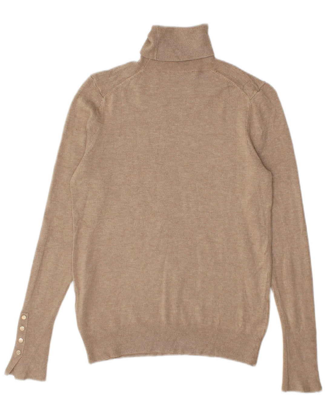 Rollkragenpullover für Damen von Zara, Gr. 12, mittelbeige Viskose