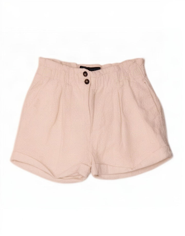 Zara Freizeitshorts für Damen, Größe S, W26, Weiß