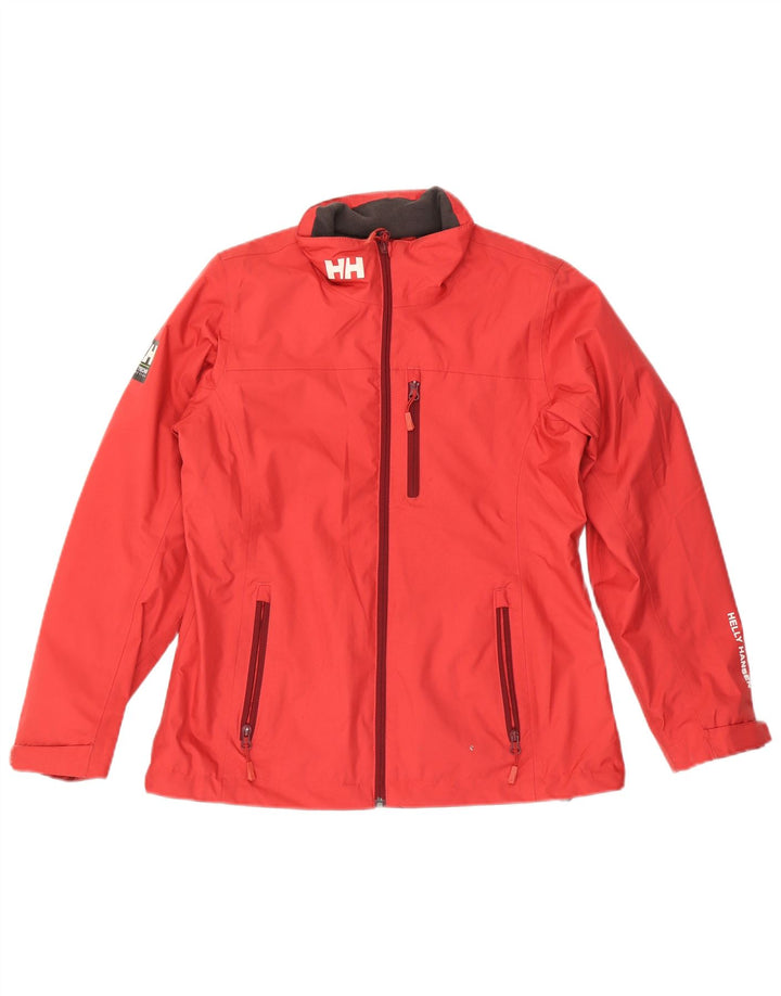 HELLY HANSEN Damen Graphic Windbreaker Jacke UK 14 Mittelrotes Polyester
