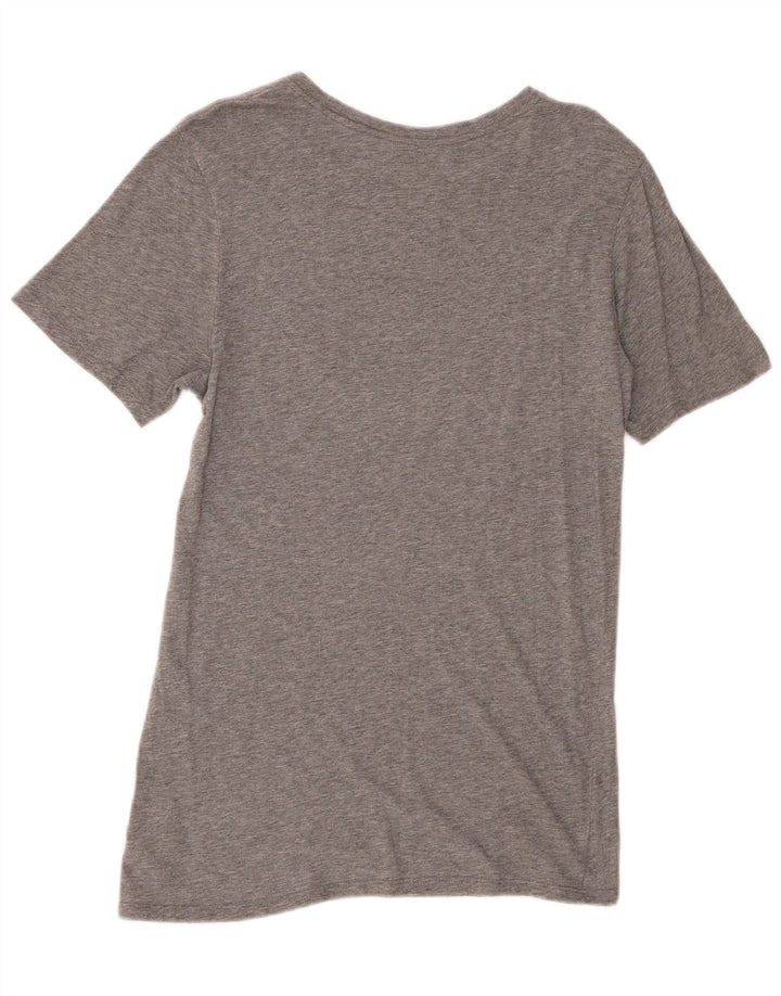 Nike Herren-T-Shirt mit sportlichem Schnitt und Grafik, Größe S, aus grauer Baumwolle