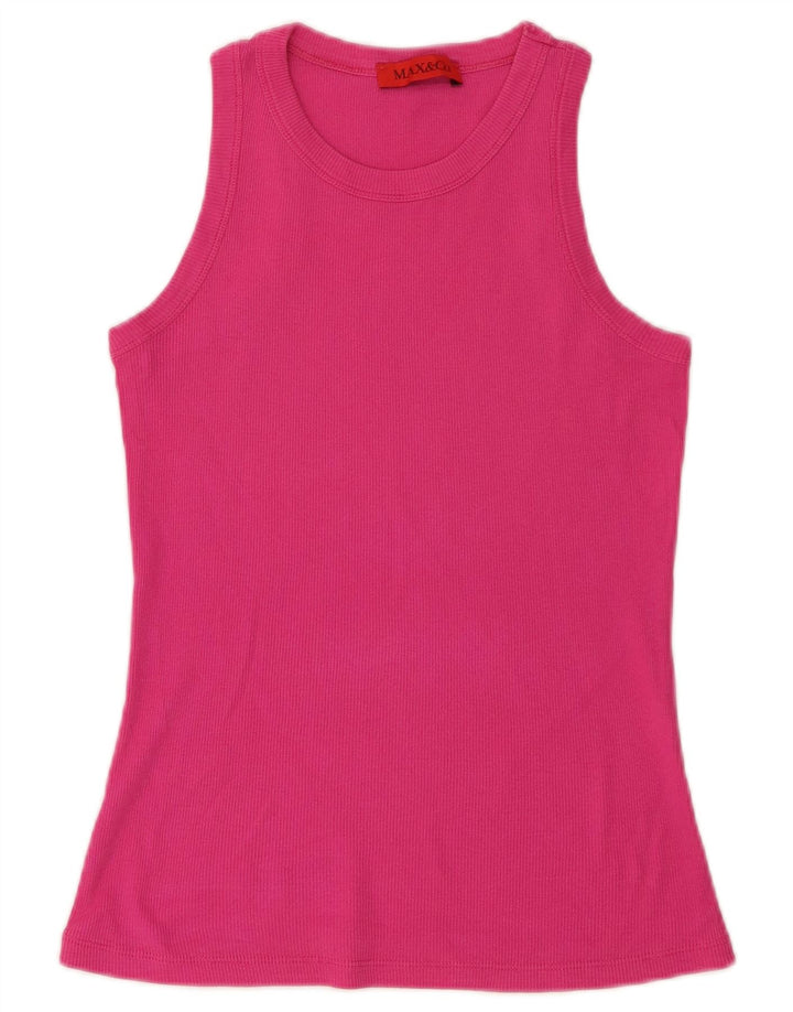 Max & Co. Damen Weste Top UK 12 Mittelrosa