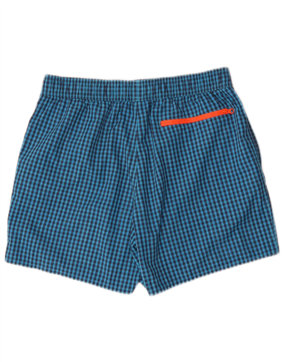 ADIDAS Herren Badeshorts, großes blaues Gingham-Polyester