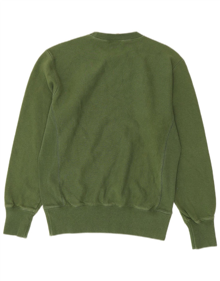 CHAMPION Herren Reverse Weave Sweatshirt Pullover Große grüne Baumwolle