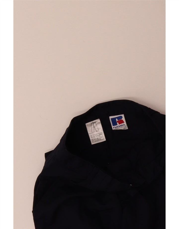 RUSSELL ATHLETIC Mens Straight Cargo Trousers  W30 L32 Navy Blue Polyester Vintage Russell Athletic and Second-Hand Russell Athletic from Messina Hembry 