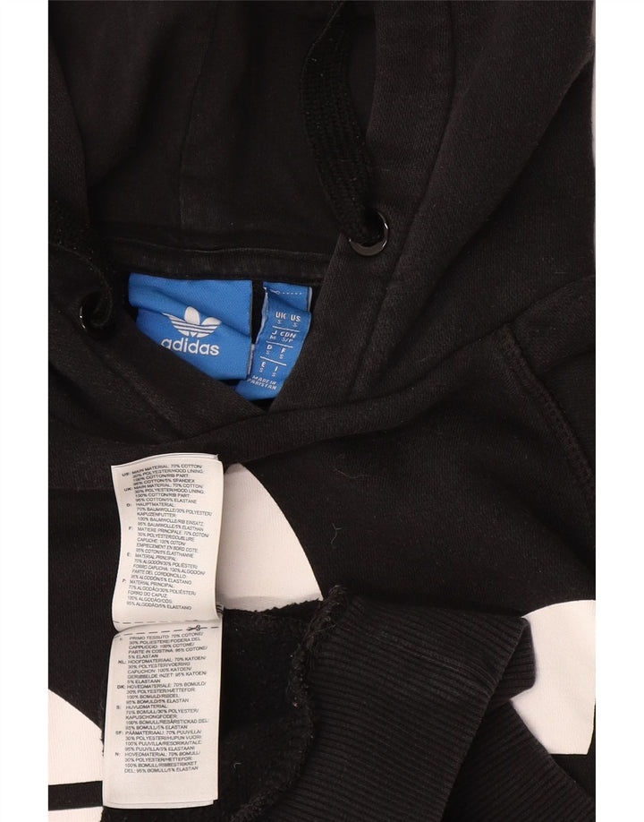 Adidas Herren Graphic Hoodie Pullover Small Schwarz Baumwolle