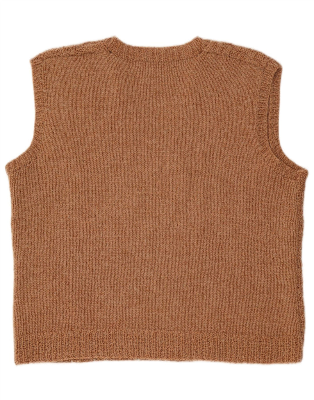Vintage Herren Weste Tank Top Mittelbraun
