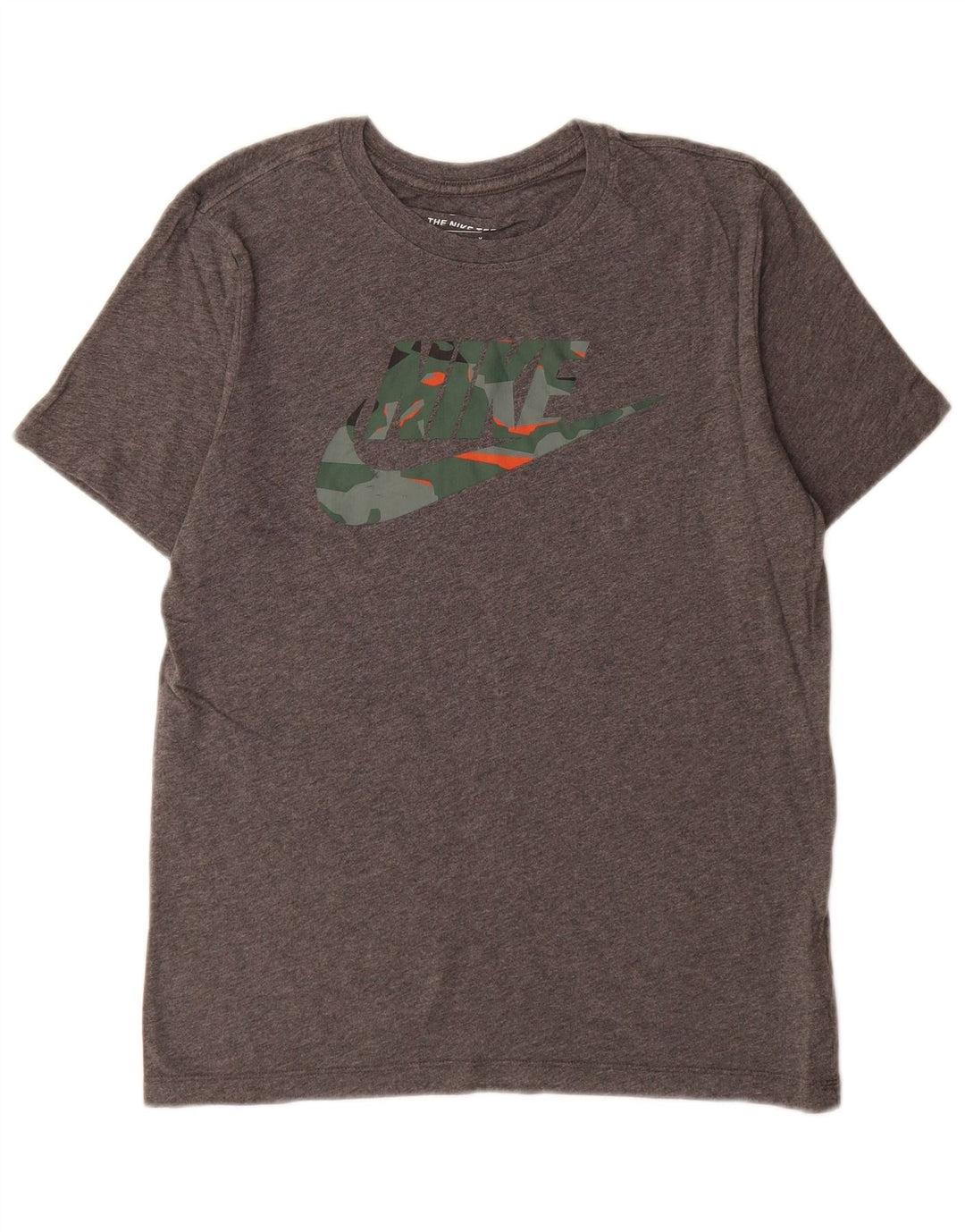 Nike Herren-T-Shirt mit Grafik, mittelgraue Baumwolle