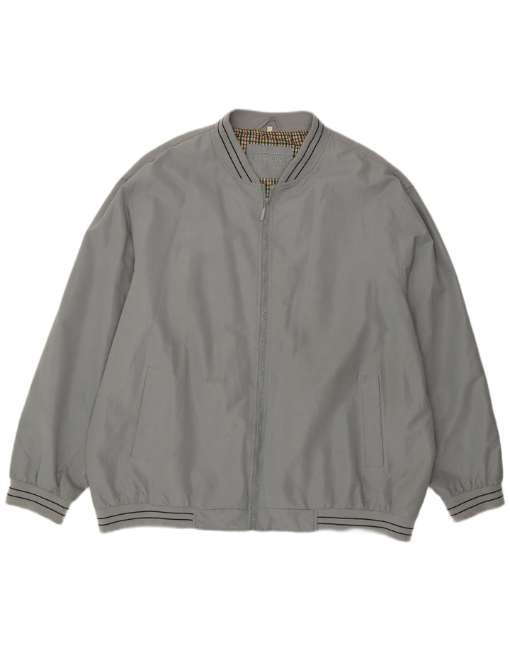 CARABOU Herren Bomberjacke UK 46 3XL Grau Polyester