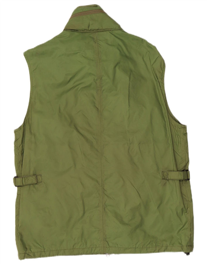 ALBERTO ASPESI Herren-Utility-Gilet mit Kapuze, UK 42 XL, grünes Nylon