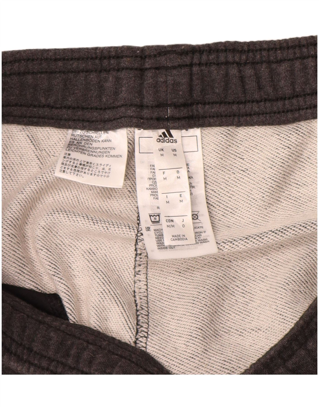 Adidas Herren-Trainingshose aus mittelgrauer Baumwolle