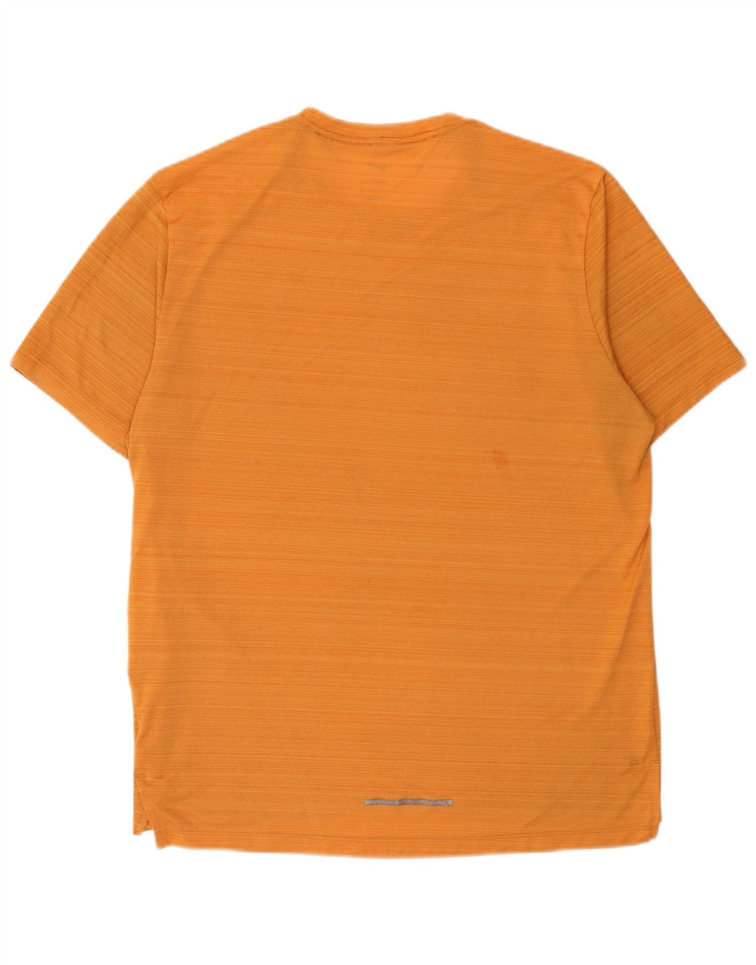 Nike Herren Dri Fit T-Shirt-Oberteil, großes orangefarbenes Nadelstreifen-Polyester