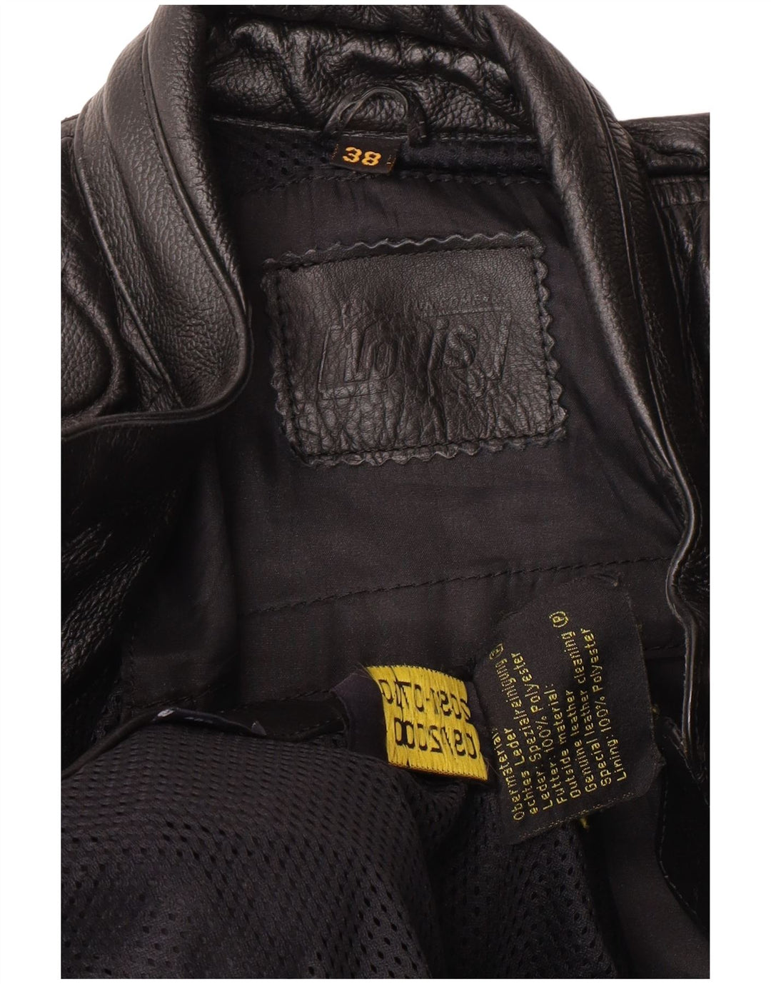 Louis Damen Motorstyle Lederjacke EU 38 Mittelschwarzes Leder