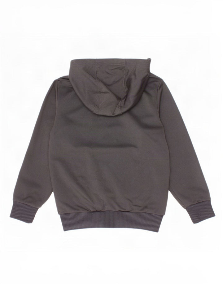 Adidas Jungen Kapuzenpullover mit Reißverschluss, 4–5 Jahre, schwarzes Polyester