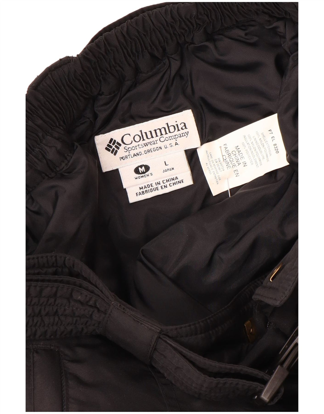 Columbia Damen Skihose UK 12 Mittelschwarzes Nylon