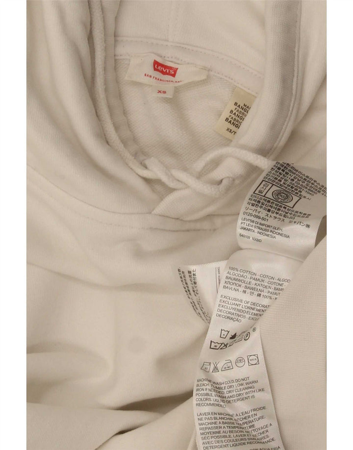 Levi's Herren-Pullover mit übergroßem Kapuzenpullover, XS, weiße Baumwolle
