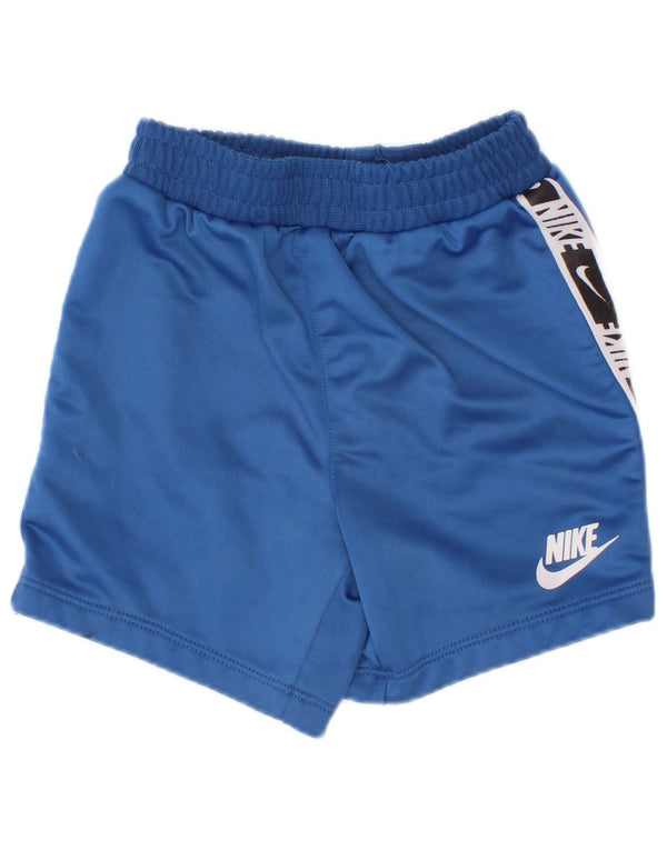 Nike Baby-Jungen-Sportshorts mit Grafik, 18–24 Monate, blaues Colourblock-Polyester