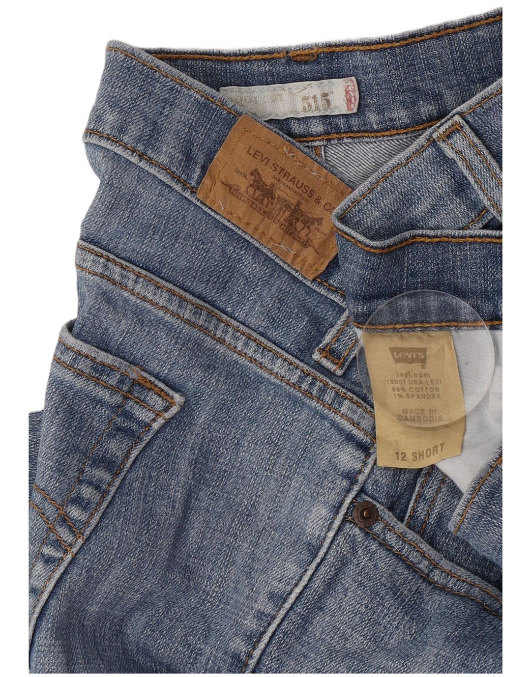 Levi's Damen 515 Bootcut Jeans US 12 Large W32 L30 Blaue Baumwolle
