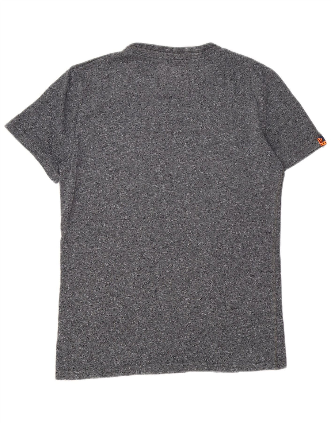 Superdry Herren Grafik-T-Shirt-Oberteil aus mittelgrau gesprenkelter Baumwolle