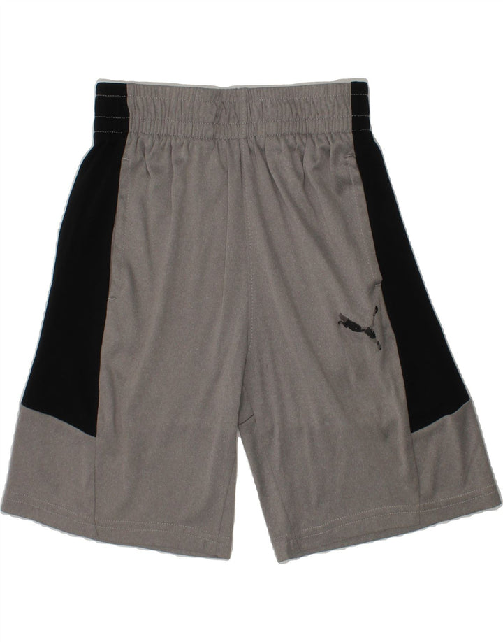 PUMA Boys Sport Shorts 7-8 Years Small  Grey Colourblock Vintage Puma and Second-Hand Puma from Messina Hembry 