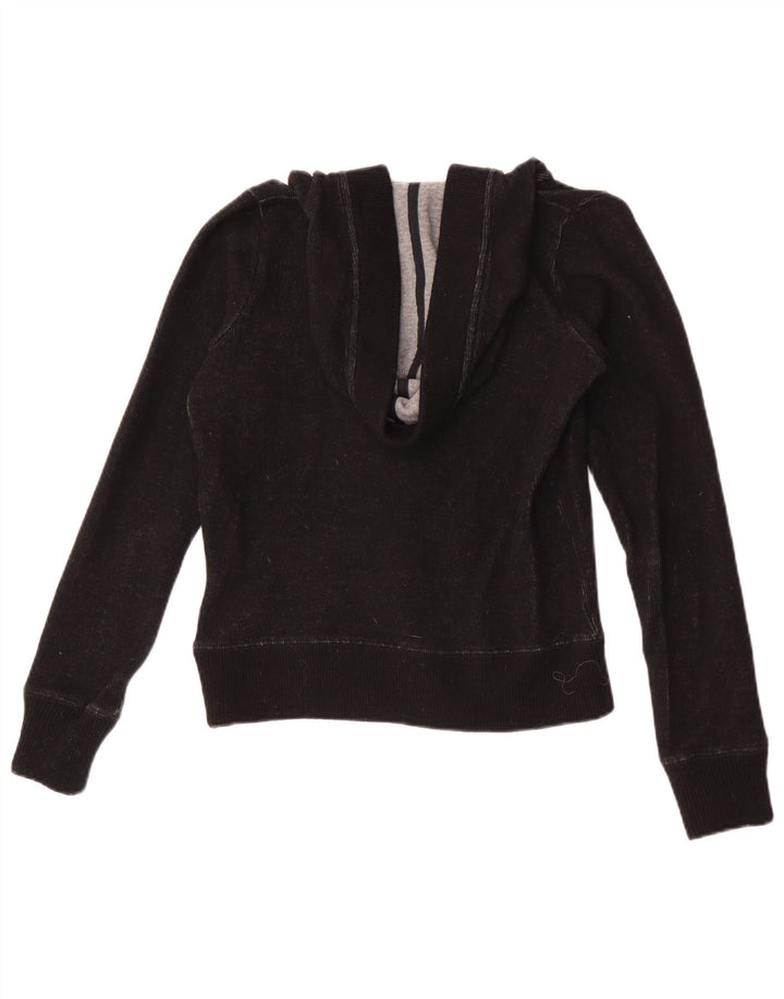 Woolrich Damen-Pullover mit Kapuze, UK 10, Größe S, schwarze Wolle