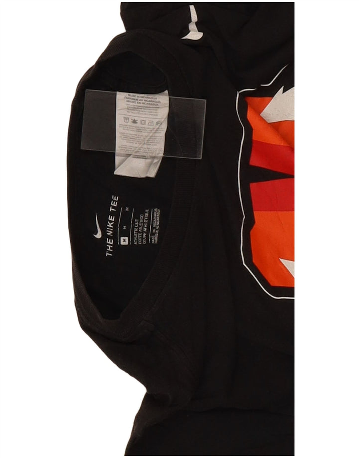Nike Herren Tiger Woods Grafik-T-Shirt aus mittelschwarzer Baumwolle