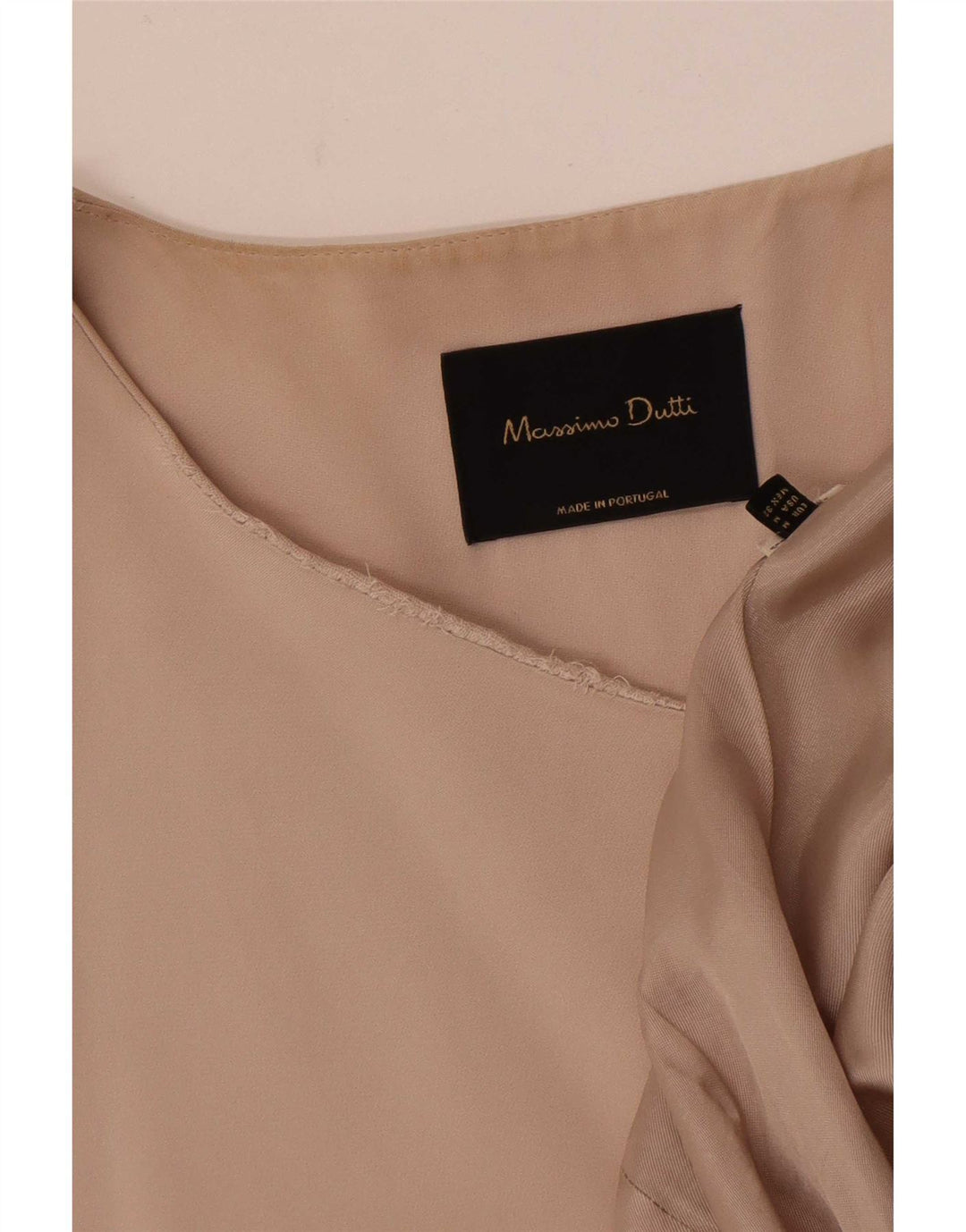 Massimo Dutti Damen Longline ärmellose Blazerjacke UK 14 Mittelbeige