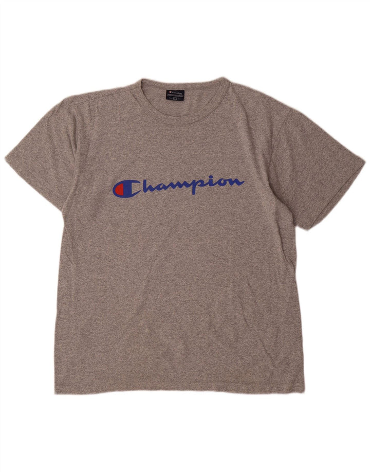 Champion Herren-T-Shirt mit Grafik, groß, grau gefleckt