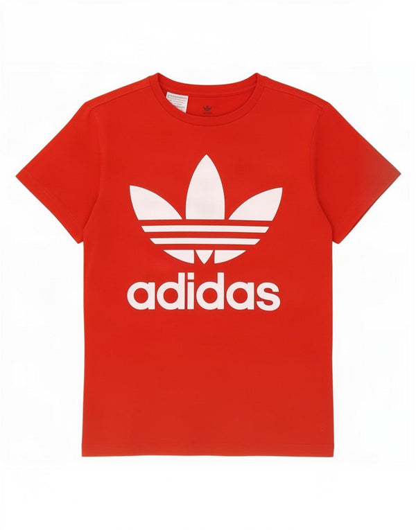 Adidas T-Shirt mit Grafik für Jungen, 11–12 Jahre, rote Baumwolle