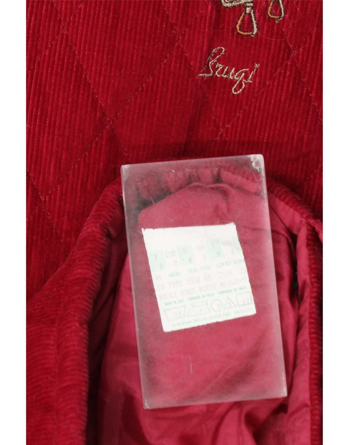 Brugi Herren Cordjacke UK 38 Medium Burgunder Baumwolle